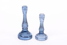 Svícen modrý 22cm - sada 2ks