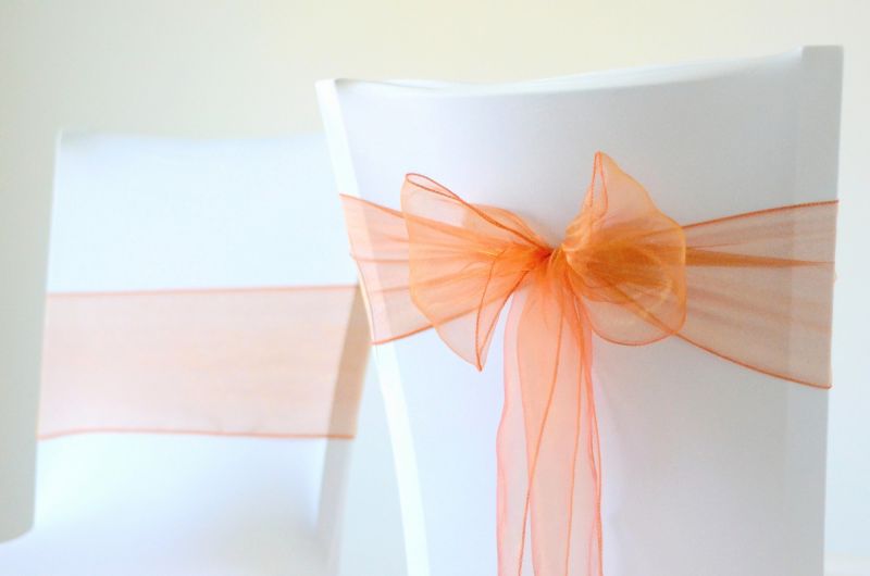  Mašle organzová oranžová