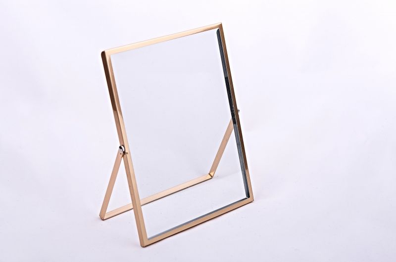 Rámeček skleněný se zlatým okrajem 13 x 18 cm