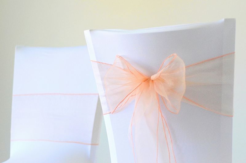  Mašle organzová lososová