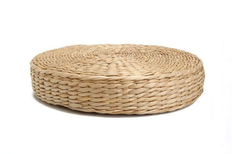 Taburet přírodní slaměný